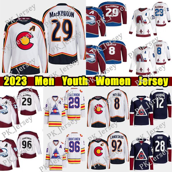 Nathan MacKinnon Avalanche Jersey Reverse Retro Hockey Jersey