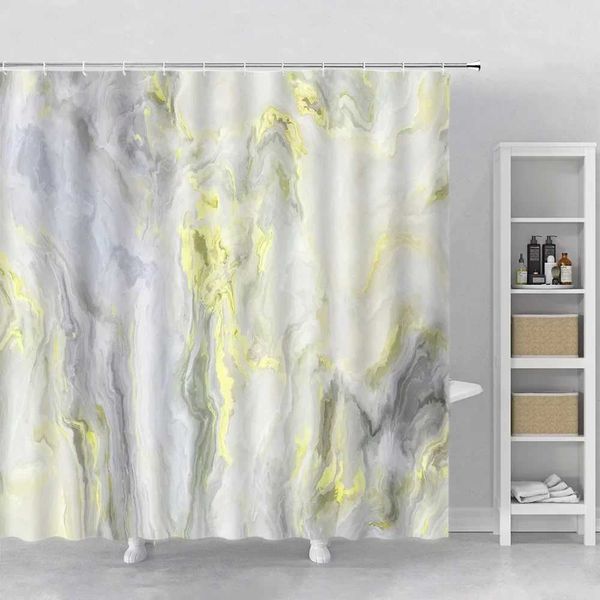 Polyester Abstract Marble Shower Curtains 3D Strip Printing Color Bathroom Curtains Fabric Bathroom Curtains Home Decoration W240808