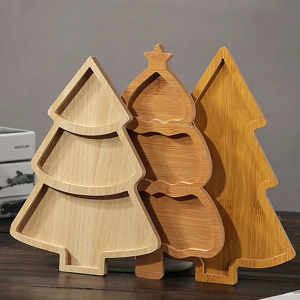 15 wooden Christmas trees fruit bowls trays Japanese sashimi desserts and snack boxes 240927