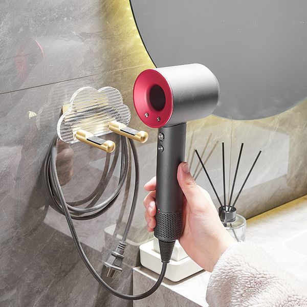 2024 Wall Mounted Rack Bathroom Hair Straightener Dryer Holder Stand Eco-friendly Organizer Storage Shelf