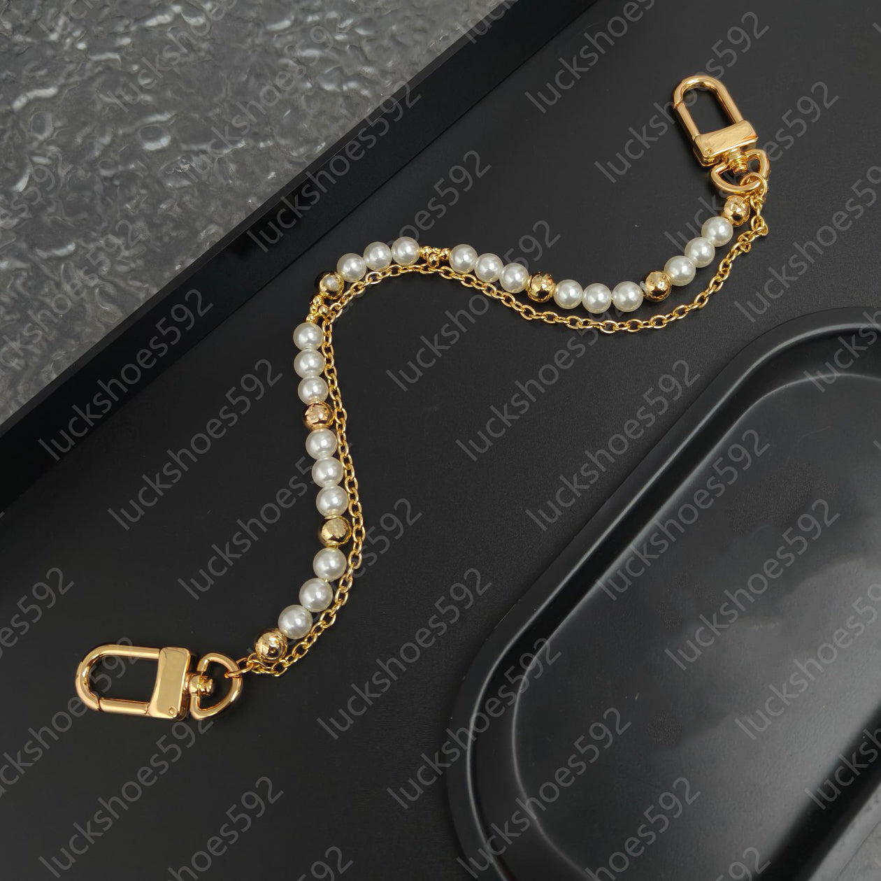 designer bag charms accessories Pearl long chain gold sliver charms for women orichalcum Belt chain golden bean turnbuckle quality nice retro bag ch
