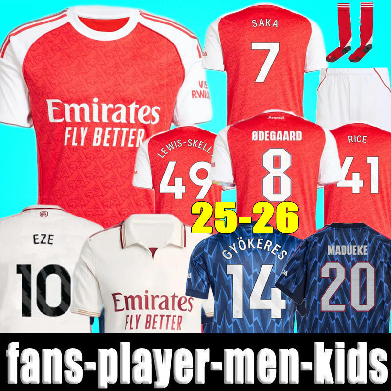 4XL 25 26 SAKA GYOKERES HAVERTZ soccer jerseys EZE Trossard Zubimendi MADUEKE Norgaard ODEGAARD MARTINELLI Nwaneri RICE 2025 2026 MERINO football sh