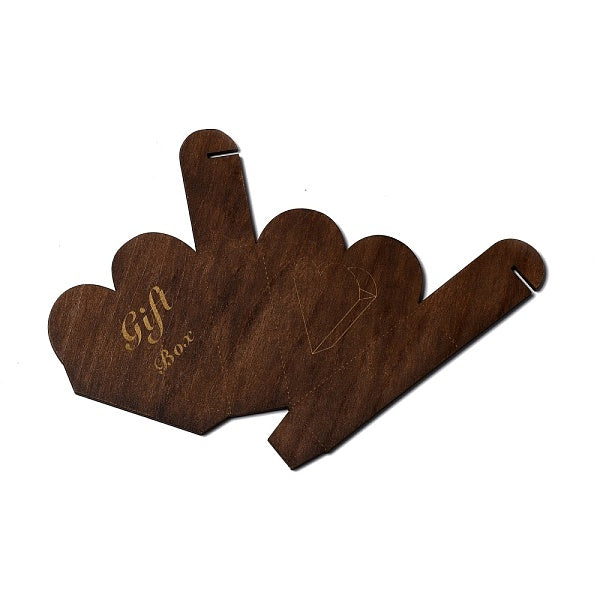 Plantilla de caja de regalo triangular diy estilo retro