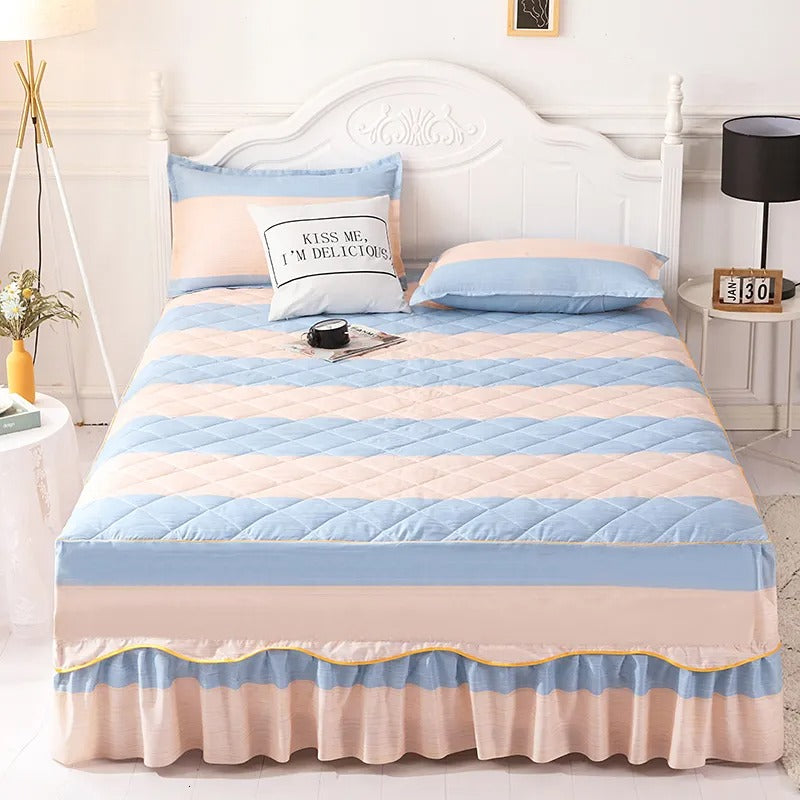 Nordic Silk Bedding Set with Duvet Cover Bed Sheet Pillowcase Luxury Couple Single Double Summer 1-2 People Solid Bedsheet NO.39