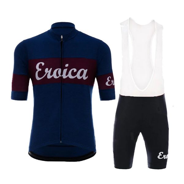 Eroica Cycling Jersey Set Men Pro Team Road Bike Jersey Short Sleeve Mtb Wear Clothing Quick Dry Summer Maillot Ciclismo 240711
