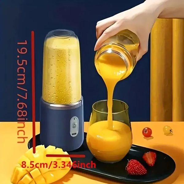 Double Cup Multifunction Usb Fruit Mixers Juicers Portable Electric Juicer Blender Fruit Juicer Cup Food Milkshake Juice Maker 240725
