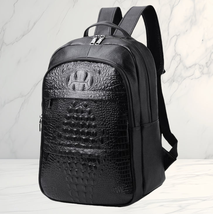 Factory wholesale men bag street fashion leather mens backpacks outdoor leisure Alligator shoulder bags Joker large leathers business computer handb