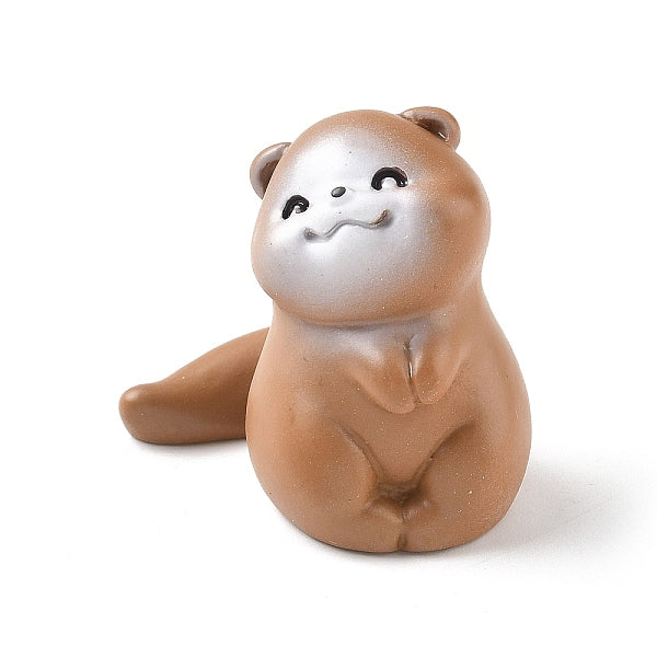 Figurines de loutre en résine décoratives