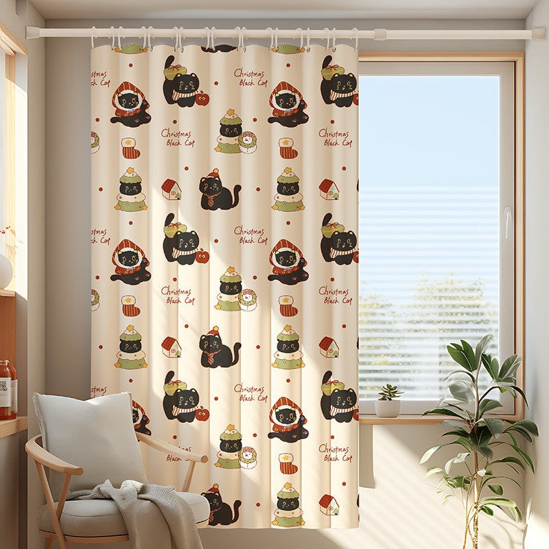 T0487 modern simple partition hanging ring home bedroom door curtain pastoral style kitchen bathroom blocking curtain curtain