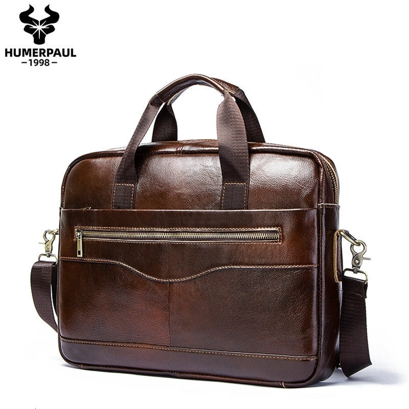 Genuine Leahther Men Briefcase Portable Office Handbag for Laptop Bag High Quality Business Messenger Shoulder Bags Travelling 241224ww