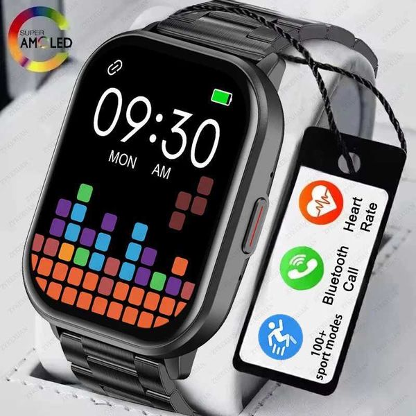 Smart Watch Men Women BT Call Heart Rate Blood Oxygen Voice Assistant 100+Sports Man Smartwatch+Box M240907