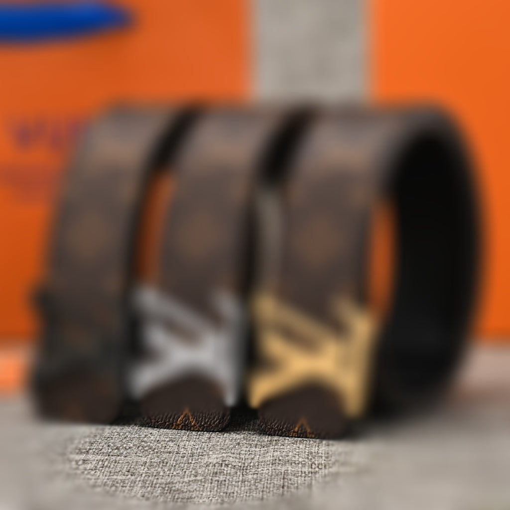 LVT Designer LVVVVV belt Fashion mens LUVT belt business luxury belt mens womens color gold and silver glossy buckle 3.8cm belt