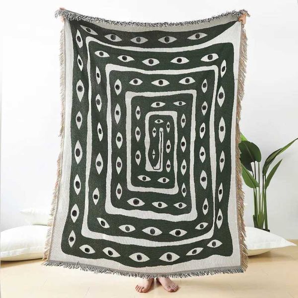 Textile City Ins Eye Snake Throw Blanket Home Decor Carpet Wall Hanging Outdoor Camping Picnic Mat Beach Mat 125x150cmXJ240813
