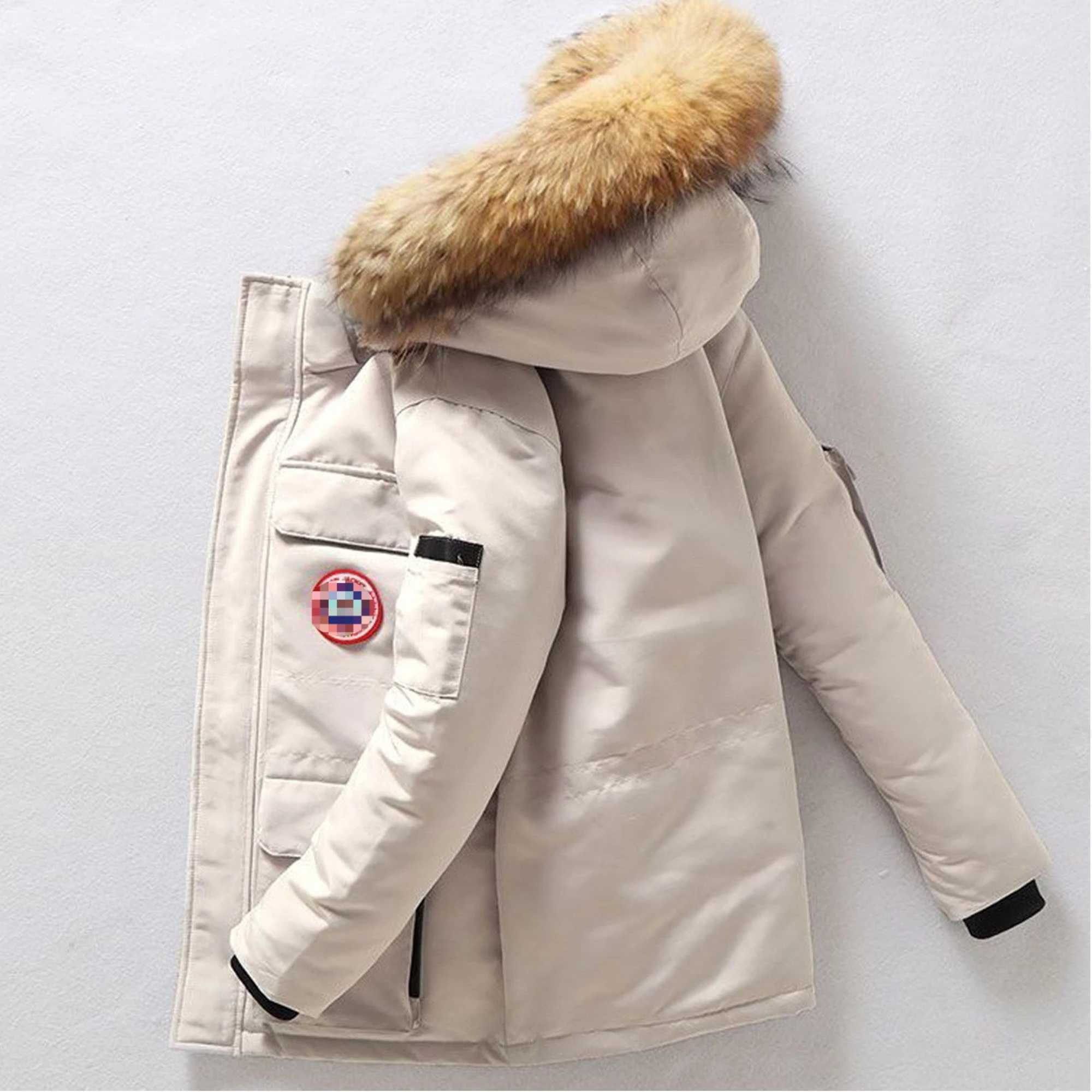 Men&#039;s Down Parkas Mens White Down Jacket Short Hooded Fashion Young Couple Hair Collar Top Coat Men Casual Daily Fashion Trend Warm Handsome Co
