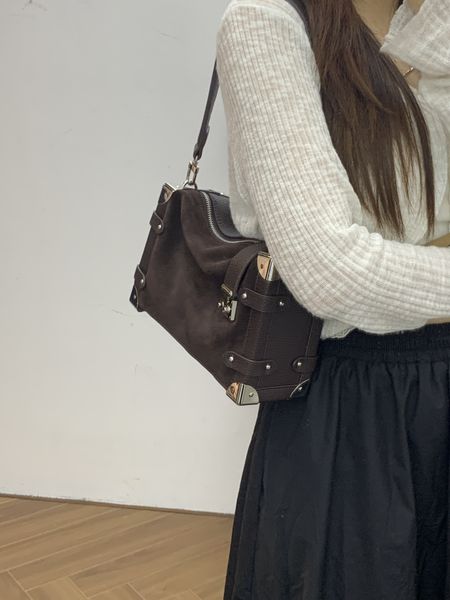 Retro Small Square Bag Sale Ladies New Matte Cowhide Women&#039;s Luxury Bags Single Shoulder Crossbody Box Lady Designer Handbag Y2k