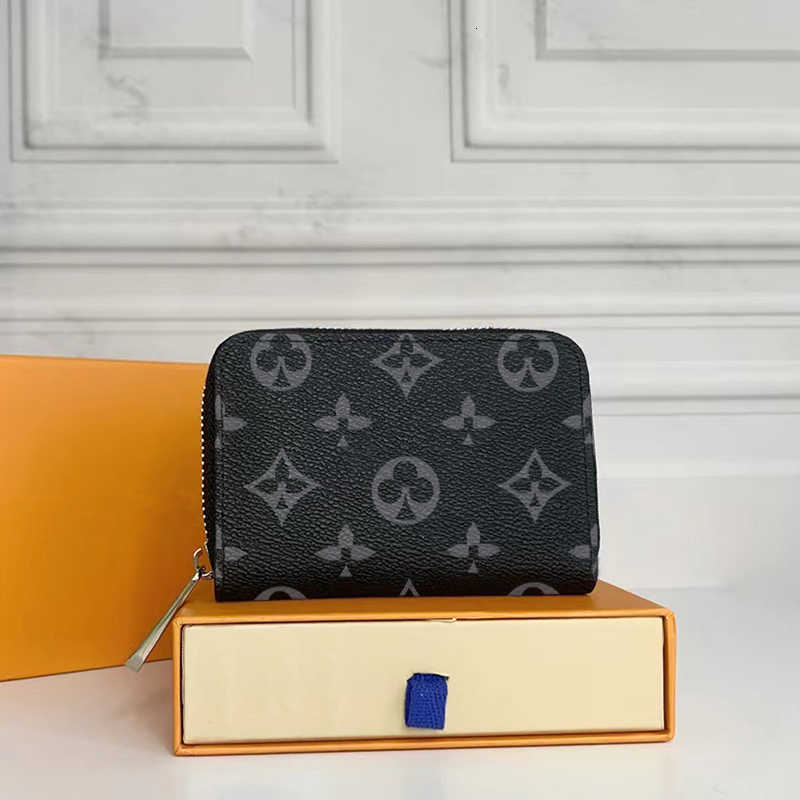 designer Wallets Zipper Change Bag Card Bag Genuine Leather Men&#039;s Short Wallet Mini Coin Handbag for Men Women