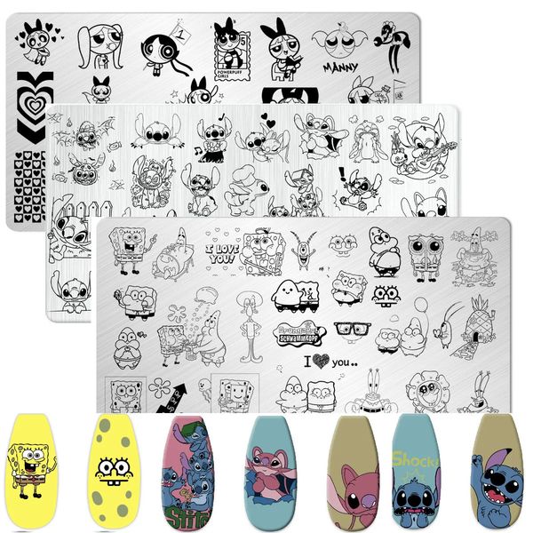 1 cute animal nail stamping board cartoon character polished nail stamping art template picture board stamping art template 240625