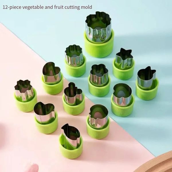 Rice Fruit Vegetable Cutter Mold Plastic Handle Flowers Cartoon Stainless Steel Cake Cookie Biscuit Cutting Tools 250107