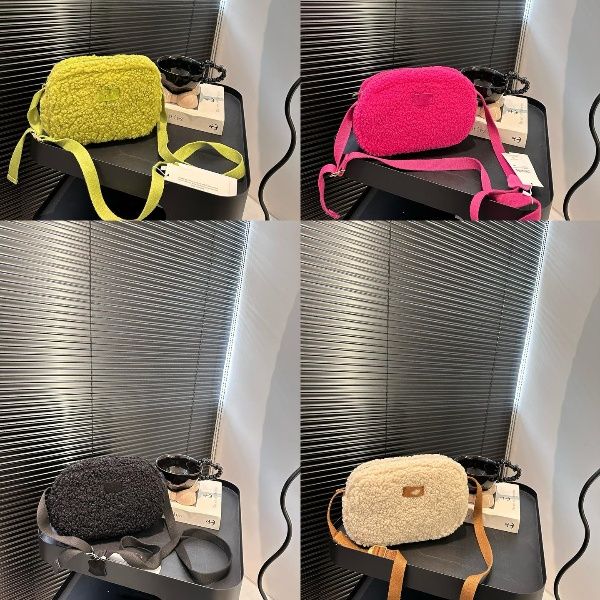 Women Fluffy Tote Handbag Cute Crossbody Pouch Casual Fuzzy Shoulder Bag Versatile Winter Shopper Purse