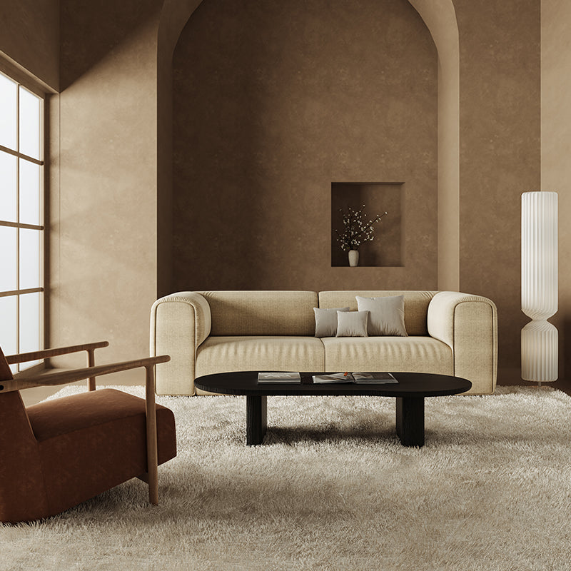 Living Room Furniture Stylish Terracotta Two - Person Honey Pot Couch, Ideal for Modern Home Decor