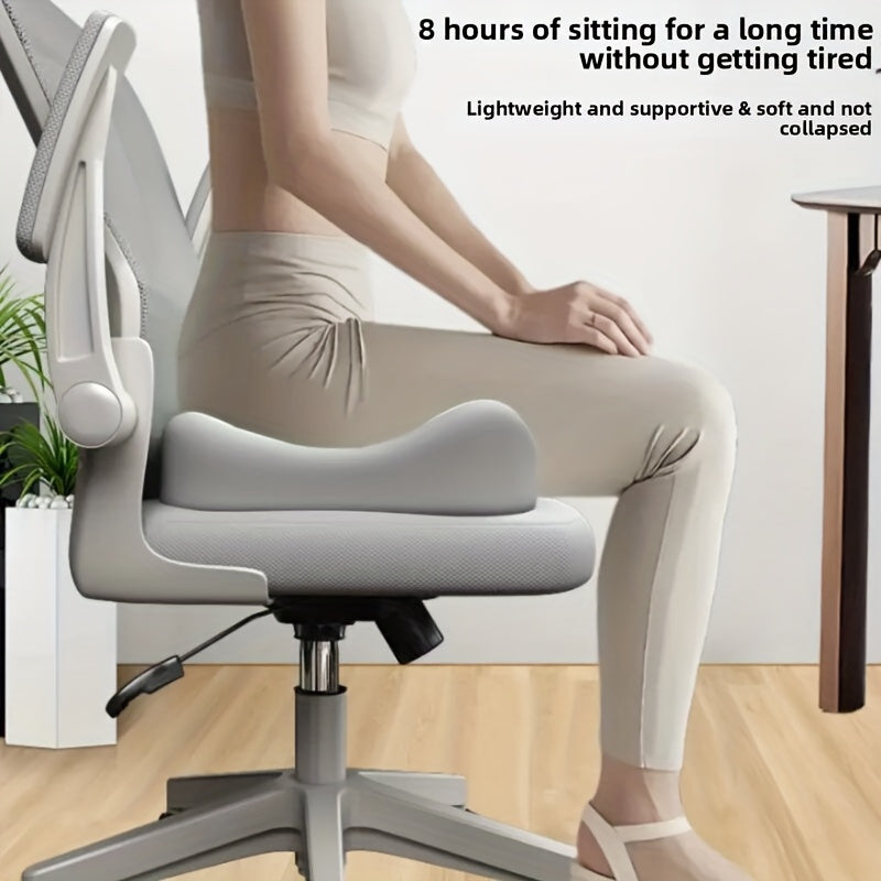 TEMU Ergonomic Memory Foam Coccyx Pad - Shaping Support For Office Chairs And Car Seats, Washable Filling, Mixed Colors, Posture Improvement, Durable