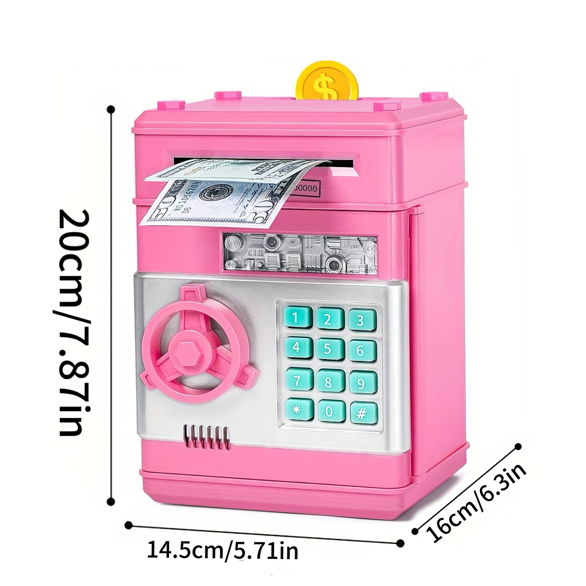 TEMU Creative Money Storage Bank Password Penny Bank - Perfect Gift For Collectible Buildings & Accessories, Room Decor And Wall Decor,