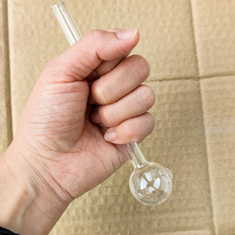 3cm Big Ball Glass Oil Burner Pipes 5.9 inch Thick Glass Smoking Tubes Transparent Clear Pyrex Smoking Pipe Dab Rig Bong Water Bubbler Hookah Shisha