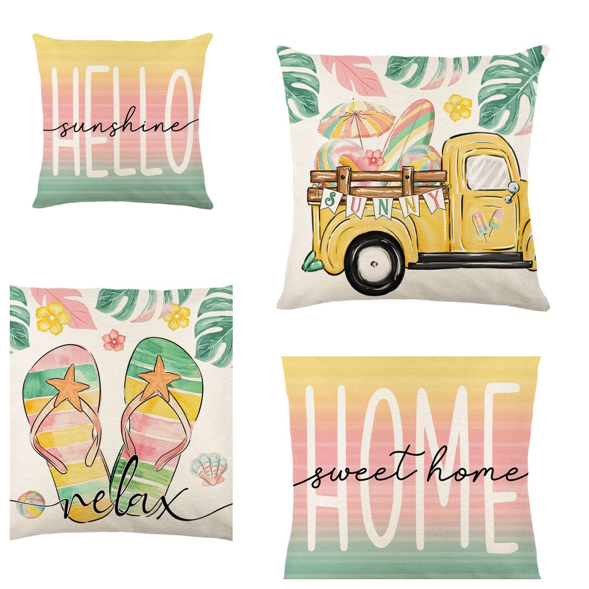 45 x 45 Cushion Cover for Home Decorative Pillow Linen Pillowcase