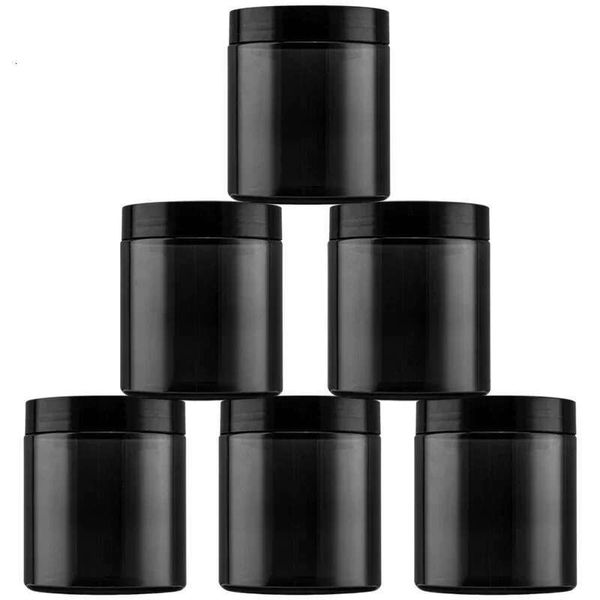 12Pcs 2Ml Black Plastic Jar Empty Cosmetic Face Cream Refillable Bottle Travel Pot Storage Containers For Dried Fruit Candy