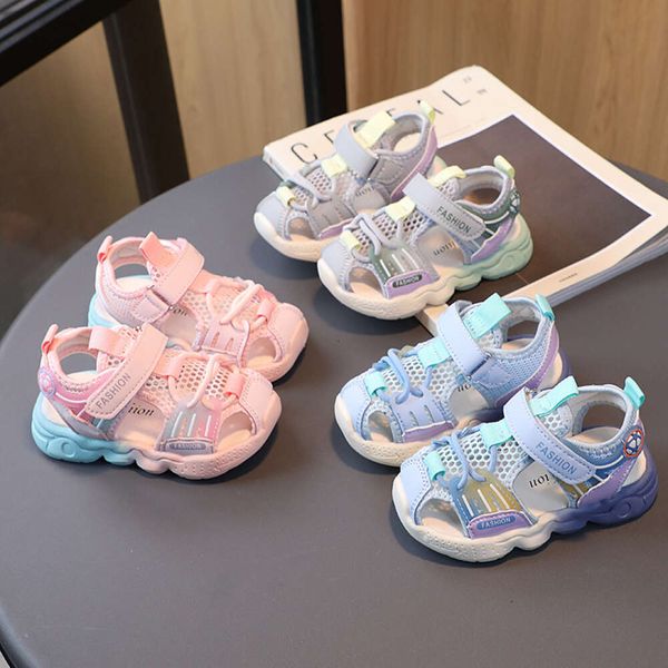 Gradient Color Soft Sole Kids Sandals Non-Slip 2024 Summer Shoes