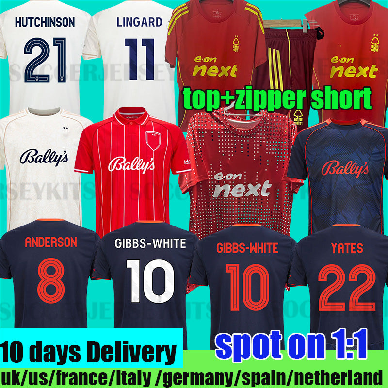 NottinghamS Forest 25 26 shirts jersey Football Shirt goalkeeper WOOD GIBBS WHITE Soccer Jersey FREULER GRABBAN DOMINGUEZ NFFC ELANGA pre match 2025