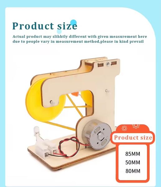 Hot Sale Wooden Science Kit Diy Hand-cranked Generator Physics Experiment Toy Educational Stem Kit for Kids