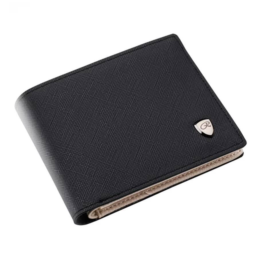 Mens Short Wallet with Cross Pattern Korean Version Coin Purse Small Money Bag Male Multi Card Holder Internal Zipper Wallets ddmynov