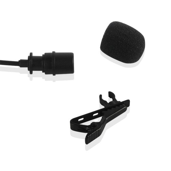 Lavalier Microphone Rechargeable Omnidirectional Condenser Clip-On Mic With LED Indicator For Recording Vlog
