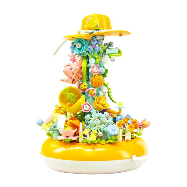 Blocks MOC Creative Expert Ideas City Flowers Bonsai Potted Plants Romantic Tree House Model Building Bricks Toys for Kid gift 230821