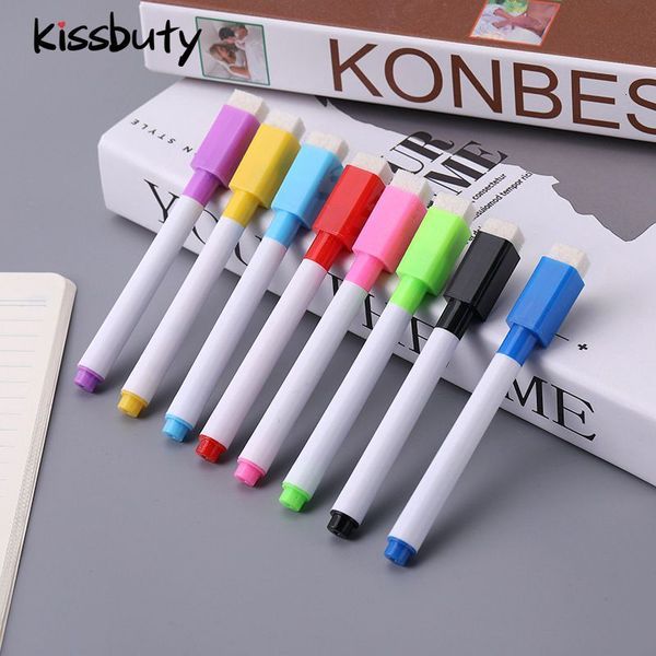 Markers 8 Colors Erasable Magnetic Whiteboard Pen Blackboard Chalk Glass Ceramics Office School Art Stationery 230503
