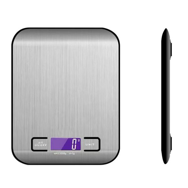 5kg1g 10kg1g Electronic Digital Kitchen Scale de alimentos em escala de pesagem com plataforma de aço inoxidável 241205