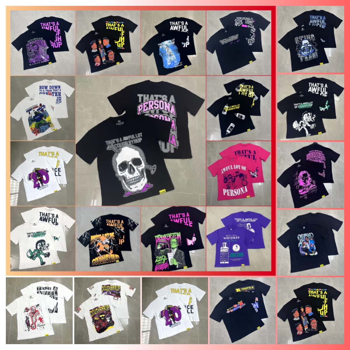 thats a awful lot of caugh syrup shirt Designer Mens shirts Printed Graphic T-shirt Cotton Casual Tees Short Sleeve Hip Hop Streetwear DY0704