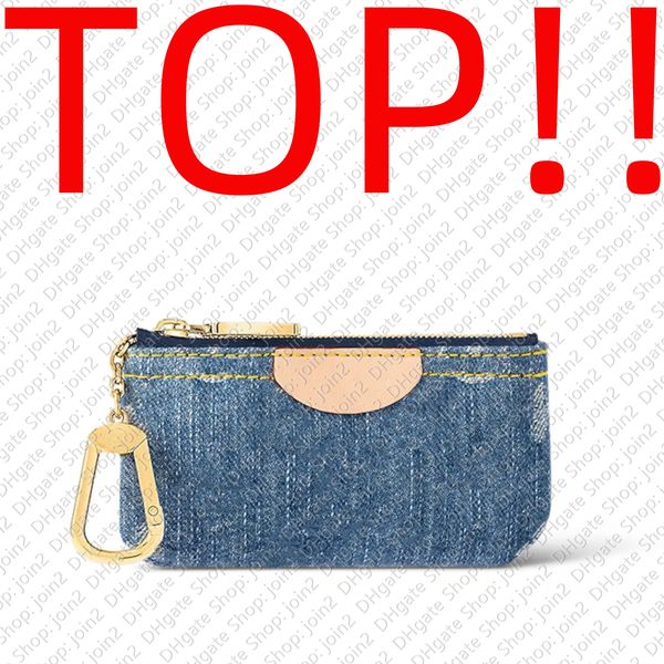 Mini Wallet TOP. M82961 KEY POUCH - Designer Card Case Holder Coin Purse Denim Pochette Cles Bag Charm Organizer Wallets