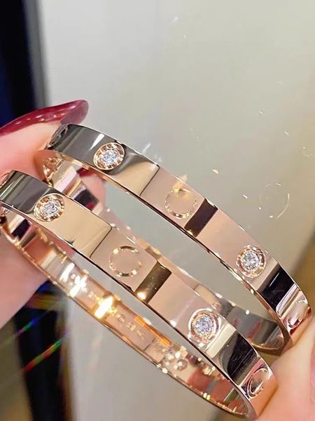 designer jewellery brac Fashion Bracelet Ladies Rose Gold Silver Lady Bangle Titanium Steel Screw Screwdriver Diamond Luxury Designer Jewelr