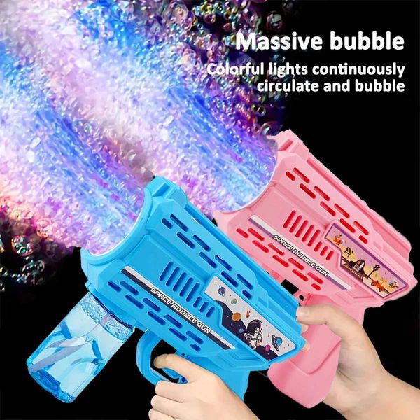Novelty Games Fully automatic bubble gun with bottle filling solution for children 3+ machine explosion party Favo Q241121