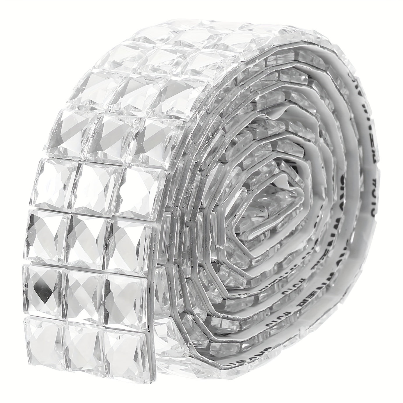 TEMU Self-adhesive 3d Glass Fiber Tile Stickers - Diy Mosaic Wall Decals With Rhinestones, Contemporary Home Decor