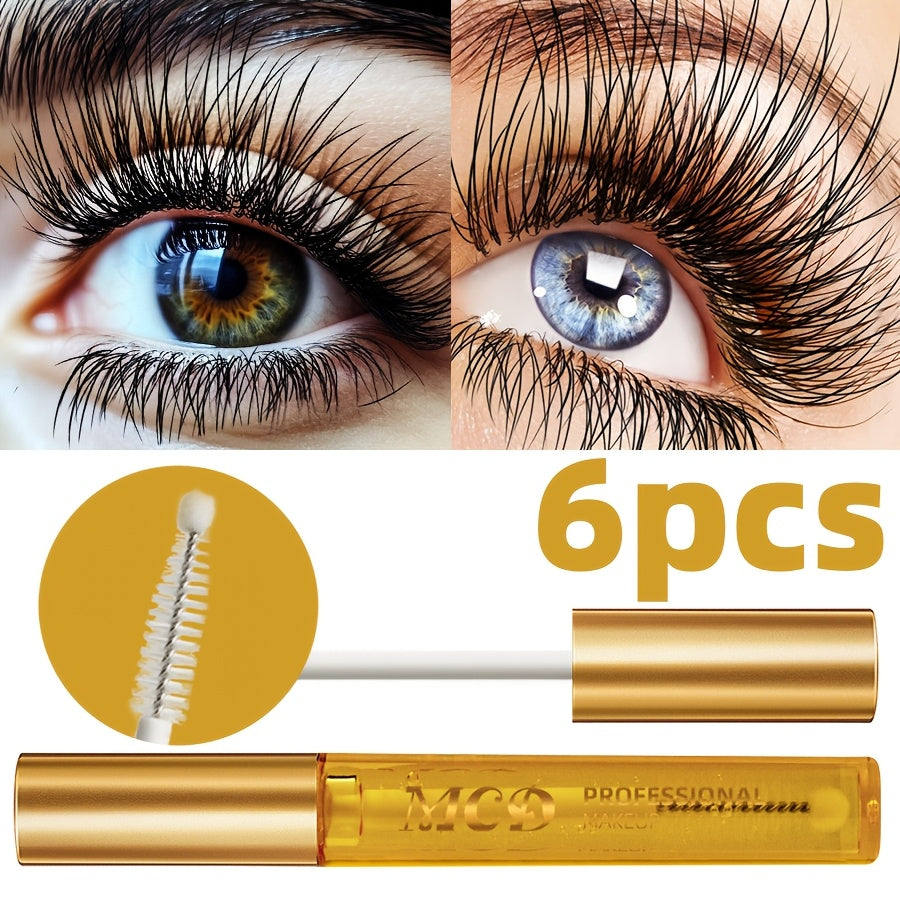 TEMU 6pcs Eyelash Serum - , Eye Cosmetics Gel Mascara Cream, Moisturizing, Eye Makeup, Mascara, Up, Suitable For Beginners