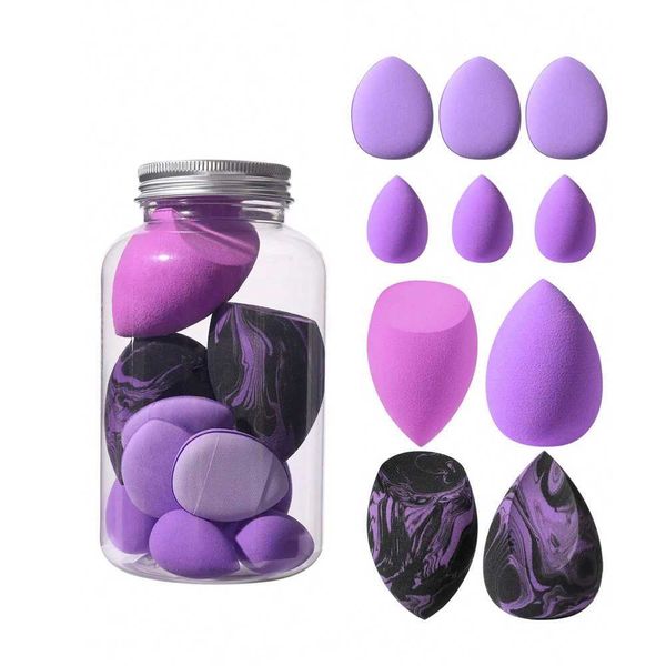 Makeup Sponge Set Blender Sponges 10 Pcs for Foundation Powder Liquid Professional Beauty Sponge Super Soft Facial Makeup Tools Y240803