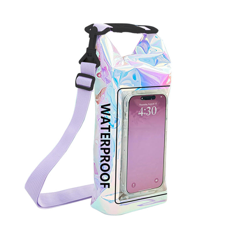 TEMU 2l Colorful Dry Bag, Scroll Backpack, Large Capacity Touch Screen Bag Shoulder And Crossbody, Camping Beach Fishing Rafting Essentials