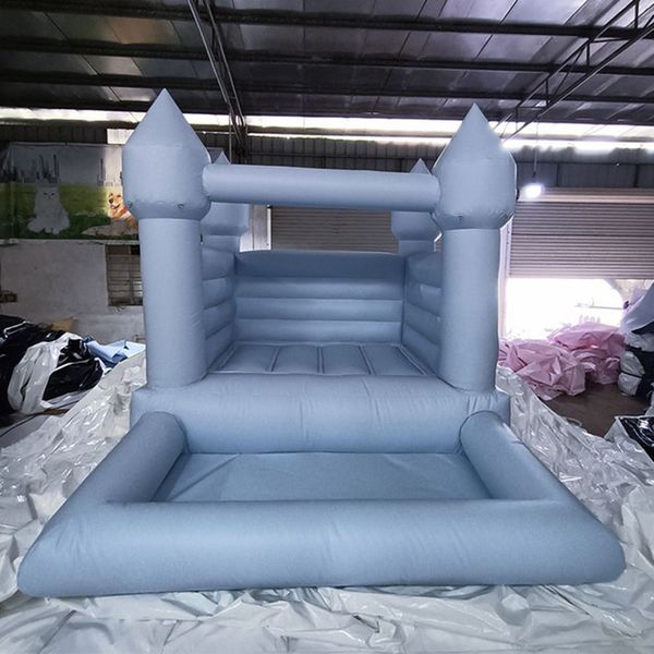 Wholesale white and pink Kids ballpit small inflatable bounce house baby jumping bouncy castle toddler jumper bouncer with ball pit include