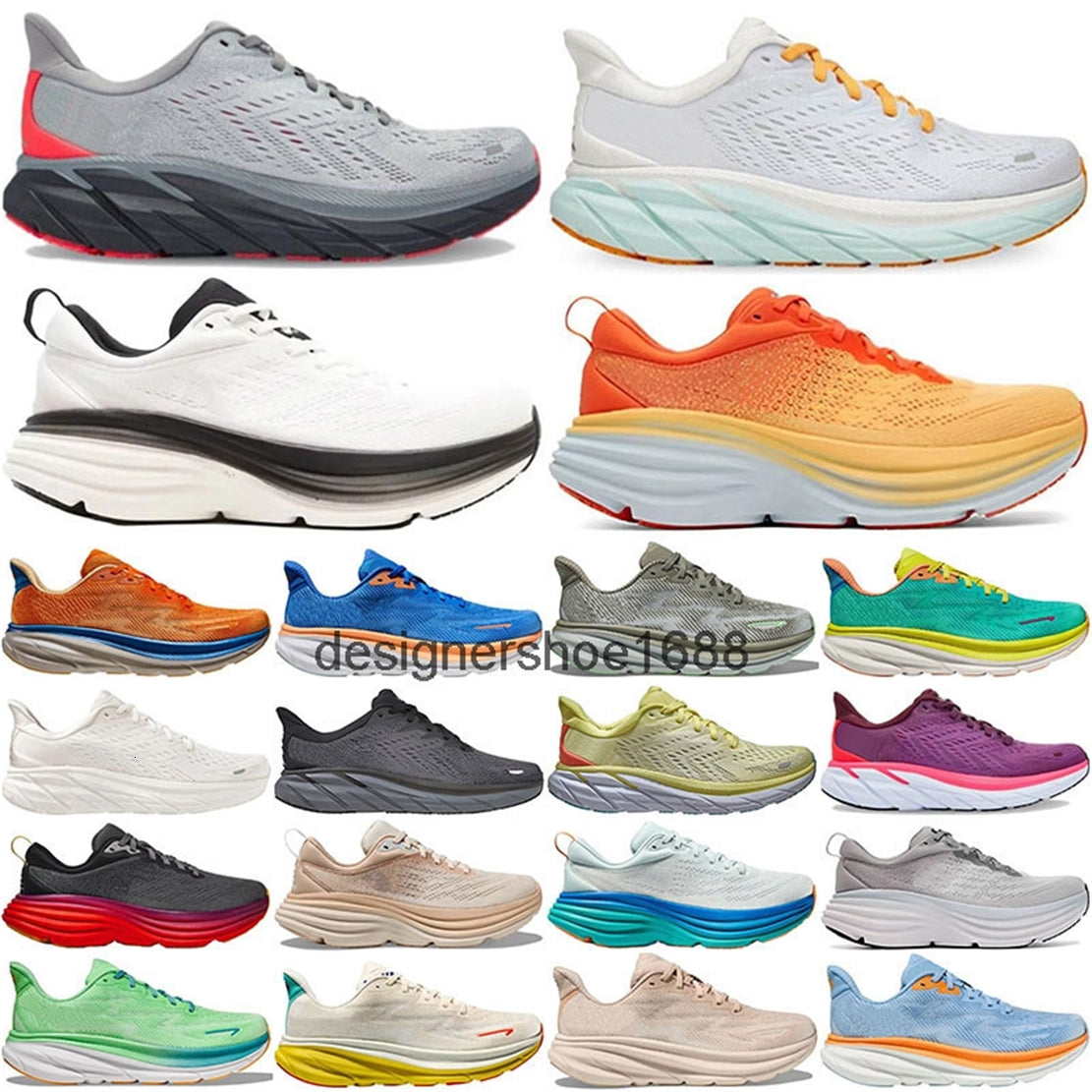 Hokasneakers Designer Clifton 9 Bondis 8 Running Shoes Cliftons Shoe Sports Harbor Mist Black White Carbon X 2 Free People Casual Athletic Mens Wome