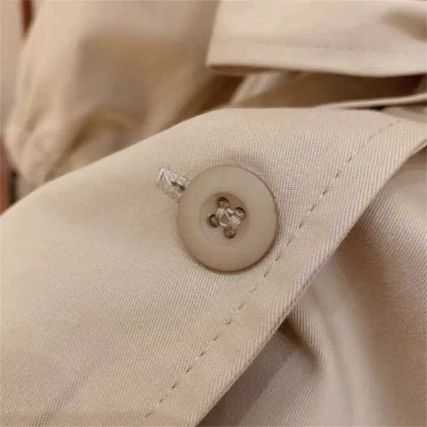 Girl Trench Coats Childrens Fashion Waist Jacket Childrens Rotating Collar Baby Cute Long Windproof Casual CoatW240726