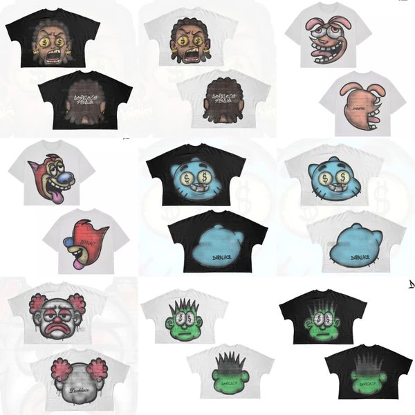 Men&#039;s T-Shirts Streetwear Y2K T-Shirt Hip Hop Fun Blutosatire Boxy Cartoon Graphic Printed Oversized T Shirt Harajuku Gothic Cotton Sho