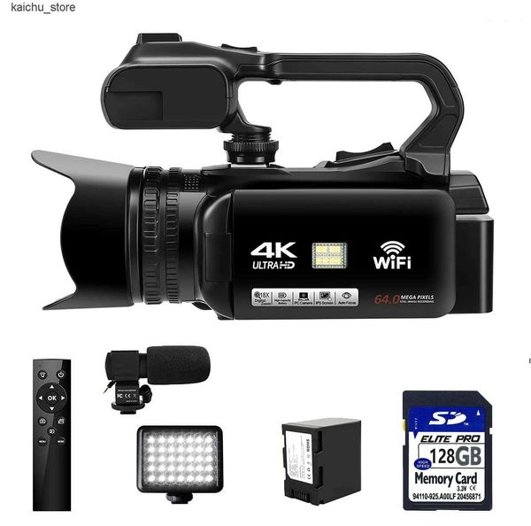 Digital Cameras WIFI Camcorder 4K Video Camera 64MP 60FPS HD Auto Focus Vlogging 4.0 Touch Screen 18X Zoom for Live Streaming J241213